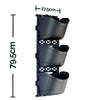 Image of Maze Extra Large Vertical Garden 3 Pot Wall Planter Kit