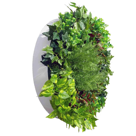 Mixed Fern Circular Artificial Green Wall Plant Disc 80cm