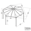 Image of Palram Monaco Hexagonal Garden Gazebo