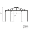 Image of Palram Monaco Hexagonal Garden Gazebo