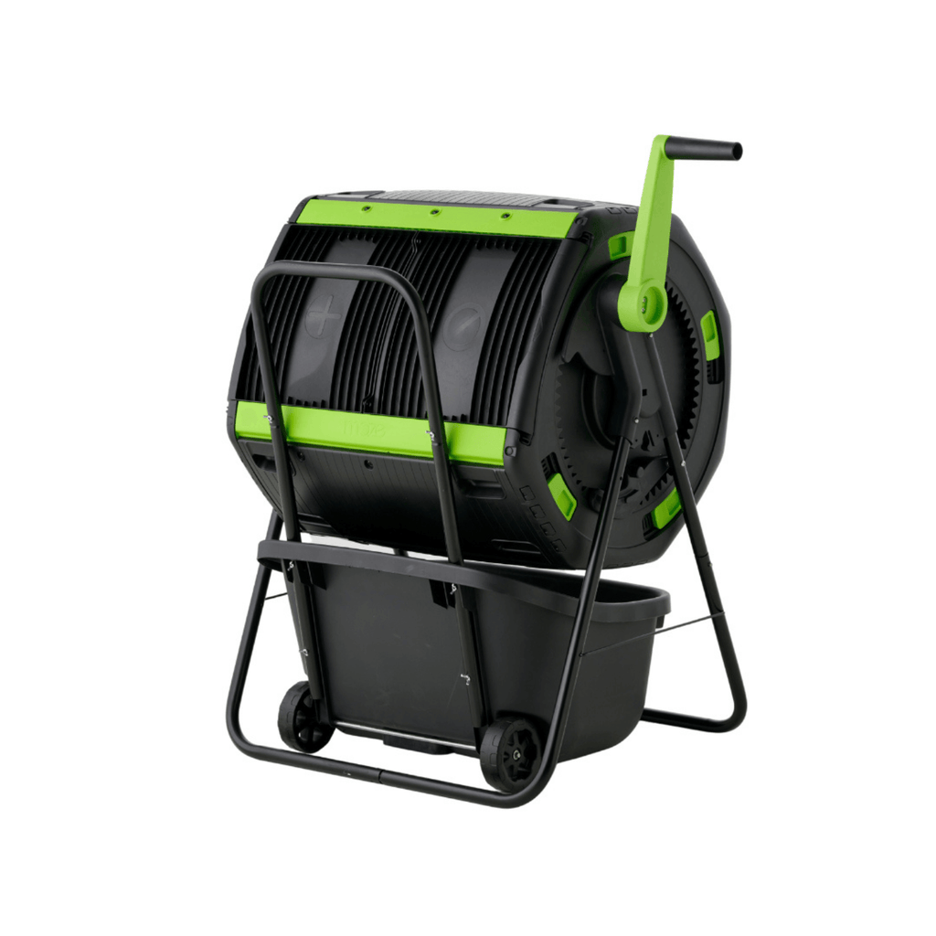 Maze 180L 2 Compartment Geared Compost Tumbler – Vertical Gardens Direct