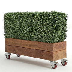 Artificial Natural Buxus Freestanding Hedge 50cm x 1m x 30cm UV Stabilised