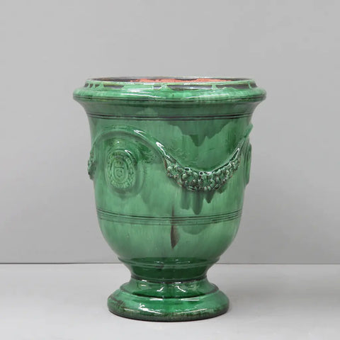 Green Traditional Anduze French Urn Planter