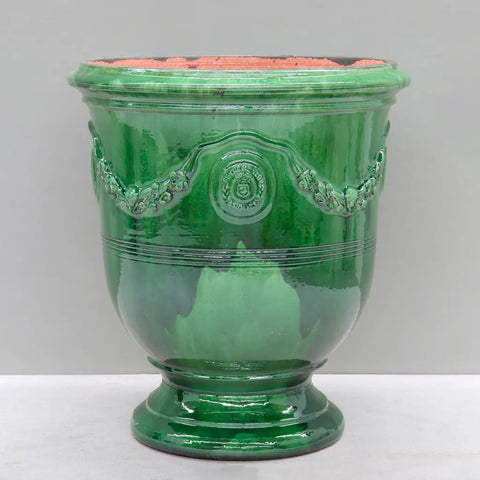 Green Traditional Anduze French Urn Planter