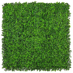 Artificial deluxe buxus green wall panel on a white background