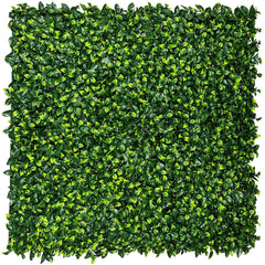 1m x 1m Square piece of artificial jasmine hedge greenery panel with a dense leaf pattern