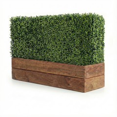 Artificial Mixed Boxwood Freestanding Hedge 75cm x 1m x 30cm UV Stabilised