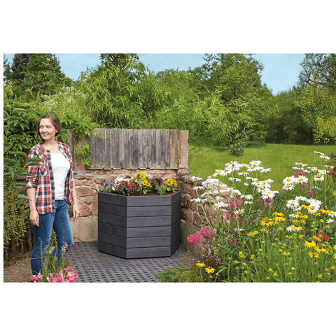 Hex Ergo Raised Garden Bed Full View