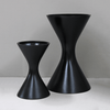 Image of Ivory Lite Terrazzo Fab Planter Black In Different Sizes