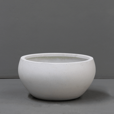 Ivory Lite Terrazzo Hibachi Bowl Planter Main View