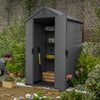 Image of Keter Darwin 4x4 Garden Shed (1.3 x 1.2m) Grey Actual View In The Garden