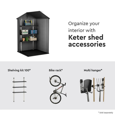 Keter Darwin 4x4 Garden Shed (1.3 x 1.2m) Compatible Accessories