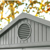 Image of Keter Darwin 4x4 Garden Shed (1.3 x 1.2m) Wood Green Vent