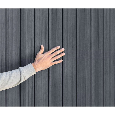 Keter Darwin 6x4 Garden Shed (1.9 x 1.2m) Grey Panel Up Close