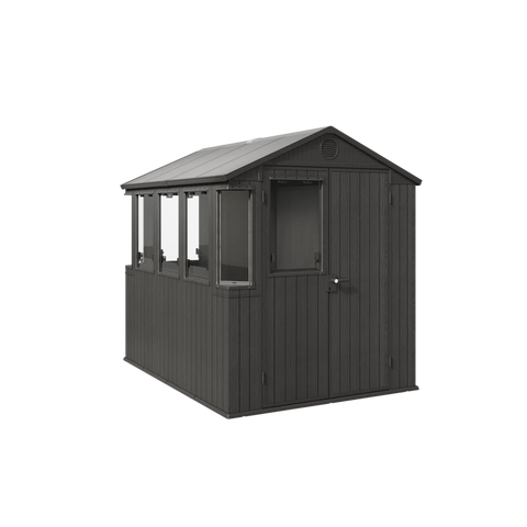 Keter Potting 6x8 Shed - Dark Grey (1.9 x 2.4m) Full View