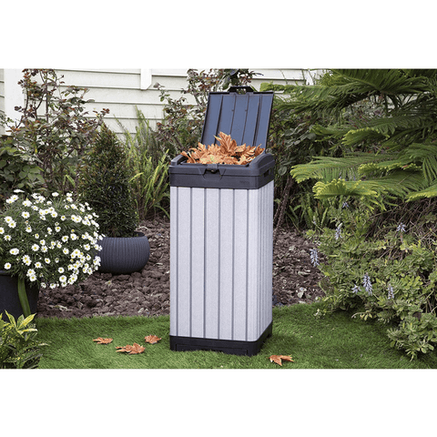 keter rockford outdoor waste bin with waste