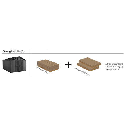 Keter Stronghold Shed 10 x 15 Extension Kit