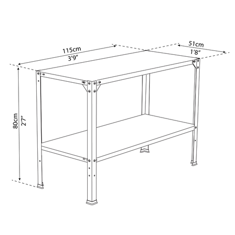 Workbench Section Greenhouse Steel Work Bench – Vertical Gardens Direct