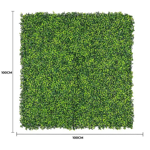 Artificial Mixed Boxwood 1m x 1m Plant Panel UV Stabilised Dimensions