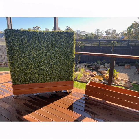 Artificial Mixed Boxwood Freestanding Hedge 1.5m x 1.5m x 30cm UV Stabilised