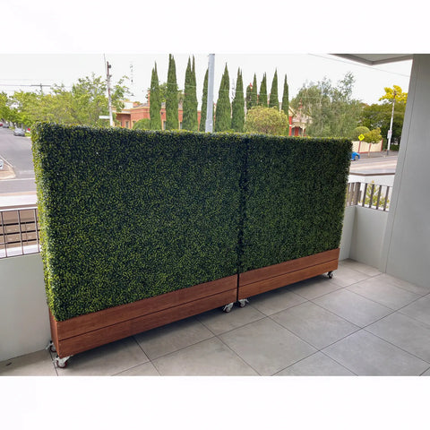 Artificial Mixed Boxwood Freestanding Hedge 1.5m x 1.5m x 30cm UV Stabilised