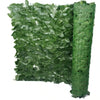 Image of Artificial Peach Leaf Ivy Hedge Screen 3m x 1m Roll Outdoor UV Stabilised partially rolled