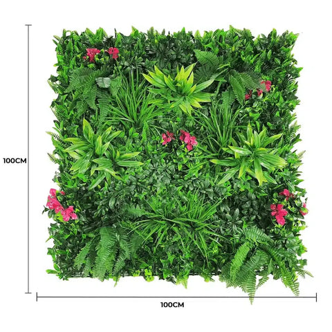 Artificial Pink Tropics Vertical Garden Panel Dimensions