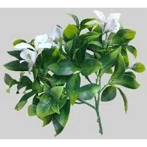 Artificial White Tropics Vertical Garden Wall Panel white and green leaves close up image