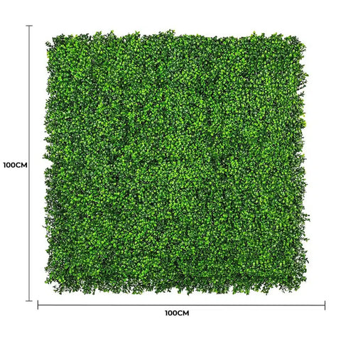 Artificial Deluxe Buxus Hedge Wall Panel 1m x 1m UV Stabilised Dimensions