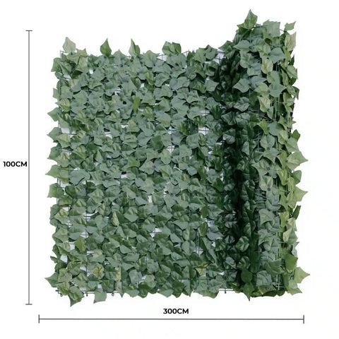Double Sided Artificial Ivy Roll 3m x 1m Screen Dimensions