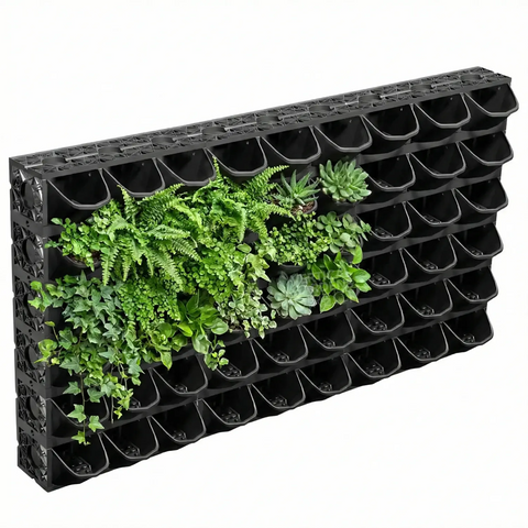 54 pot kit gro wall with plants on white background