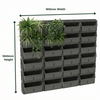 Image of Wall-mounted gro wall slim pro with plants and dimensions labeled