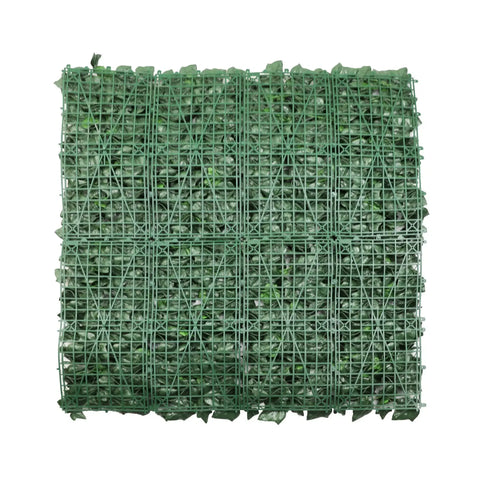 Artificial Ivy Leaf Hedge 1m x 1m Plant Wall Screening Panel UV Protected Backing Frame