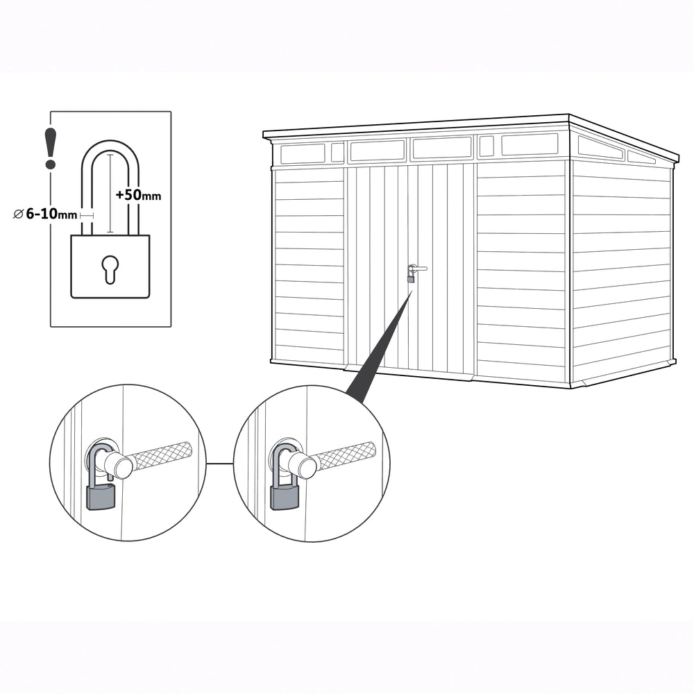 keter padlock diagram