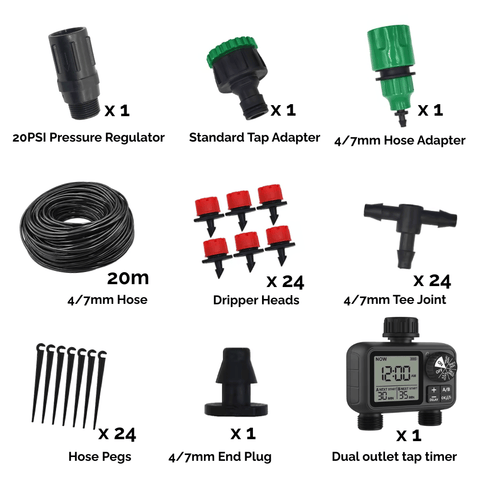 Vertical Garden Irrigation Kit With Digital Tap Timer