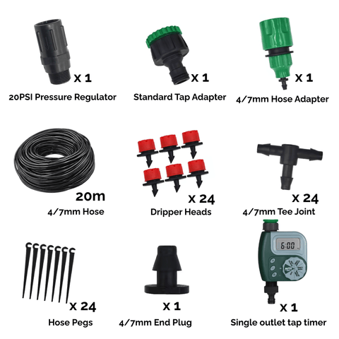 Vertical Garden Irrigation Kit With Digital Tap Timer