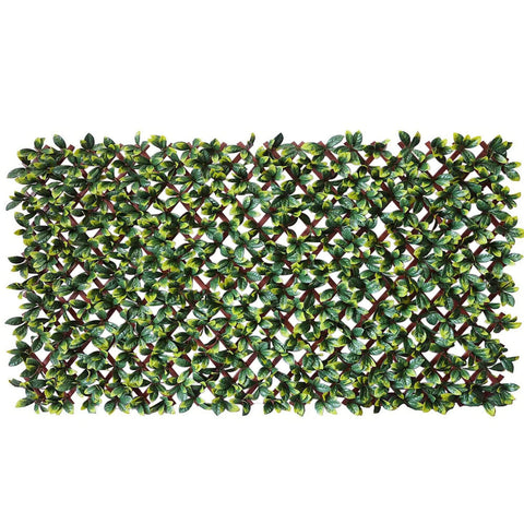 Artificial Laurel Leaf Extendable Trellis Screen 2m x 1m UV Stabilised