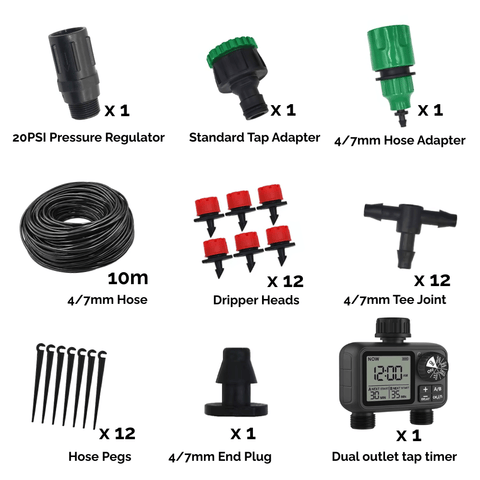 Vertical Garden Irrigation Kit With Digital Tap Timer