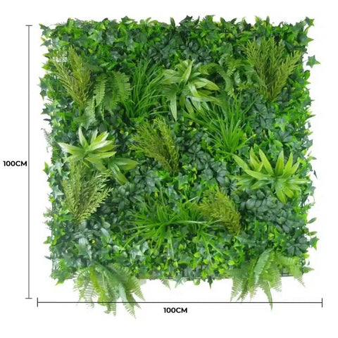 Tea Tree Tropics Artificial Vertical Garden Panel Dimensions