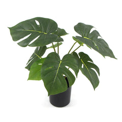 Potted Artificial Split Philodendron Plant With Real Touch Leaves 35cm