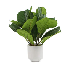 Potted Artificial Fiddle Leaf Fig In Decorative Bowl 37cm