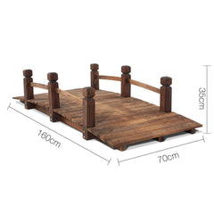 160cm Outdoor Wooden Rustic Bridge