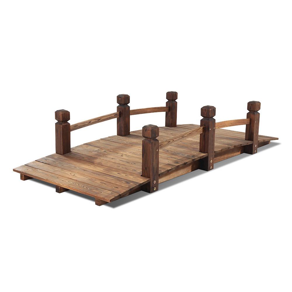160cm Outdoor Wooden Rustic Bridge – Vertical Gardens Direct