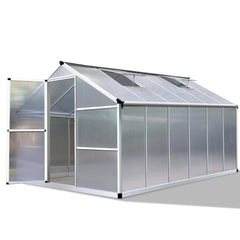 3.6m x 2.5m Polycarbonate Aluminium Greenhouse