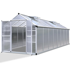 4.7m x 2.5m Polycarbonate Aluminium Greenhouse