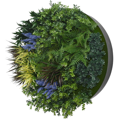 80cm Outdoor Artificial Lavender Green Wall Disc UV Stabilised