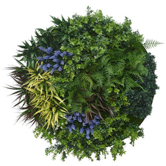 80cm Outdoor Artificial Lavender Green Wall Disc UV Stabilised