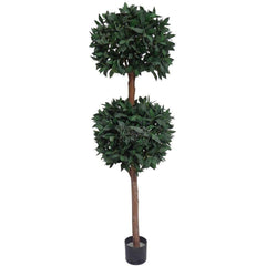 Artificial Bay Leaf Ficus Tree With 2 Balls 1.82m