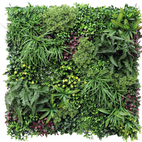 Artificial Country Fern Recycled Vertical Garden Panel 1m x 1m UV Stabilised