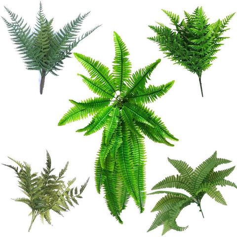 Artificial Fern Plant Stems Variety Pack, Indoor